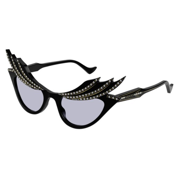 NEW GUCCI CAT EYE SUNGLASSES GUCCI GG1094S 001 BLACK VIOLET EYEWEAR - Picture 1 of 3